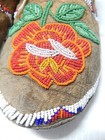 Antique C 1900-20s Montana Crow Indian Floral Beaded Moccasins - Xlnt Condition