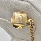 Vintage Swank Tie Tack Old English Initial D 14k Yellow Gold Fill Lapel Hat Pin