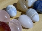 Carnelian Agate Vintage Crystal Egg Lot Of 9 Natural Stones