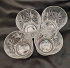 Crystal Cocktail Glasses Set Of 4 Clear Glass Etched On Bottom Sagittarius New