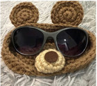 Bear Glasses Holder Crochet Handmade Toy Adorable