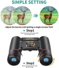 Binoculars 30x60 Zoom Outdoor Travel Compact Folding Telescope Hunting Day 