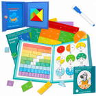 Montessori Magnetic Fraction Demonstration Book Educational Puzzle Math For Kids