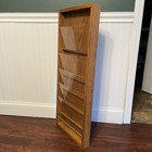 Vtg Magazine Literature Display Rack Wood   Clear Front Wall Mount Holder