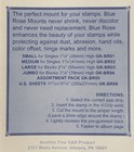Blue Rose Black Background Stamp Mounts   medium  41mm X 8 5   5 Strips  r16-05 