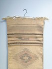 Vintage Handwoven Wool Southwestern Rug Runner 20x42 Geometric Textile