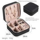 1pc Leather Jewelry Storage Box Travel Case Single Layer Organizer - New