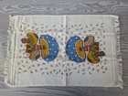 Vintage Blue Mushrooms Kitchen Towels 2 Lot Usa Irregulars Cotton Rare