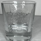 Jack Daniel s Old No  7 Embossed Logo   Quote Clear Whiskey Tumbler Rocks Glass