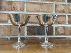 Two Vintage Salem Portuguese Silverplated Champagne Coupe Wine Goblet 4 5 8 
