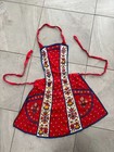 Vintage 60s 70s Youth Kids Full Apron Folk Art Austrian   Bavarian Mid-century