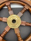 Vintage Antique Wheel 24   Brass Wall Decor Ships Wooden Boat Pirate Steering