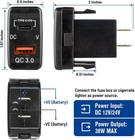 For Toyota 4runner 2003-2009 Usb C Car Charger Socket Dual Port Pd3 0 Qc3 0