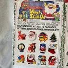 Vintage Christmas Puffy Stickers Vinyl 1980s Lot X 2