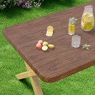 Rectangle Vinyl Tablecloth  Fitted Table Cover  72  X 30   rectangular  1 Oak