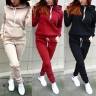 Women Casual Sweat Suit 2pcs Set Hoodie Tracksuit Pants Tops Sweatshirt Sports