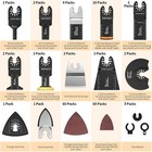 154pc Oscillating Multi Tool Blades Curved Saw Metal Wood Sandpaper Complete Kit
