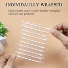 Swisspers Cotton Swabs  100  Cotton Double-tipped  White Plastic Sticks  300 