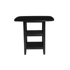 Black Finish 5pc Dining Set - Table  lower Shelves    4 Faux Leather Chairs