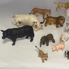 Lot Of 15 Assorted Schleich Animals Vintage Early 2000   s Dogs  Pigs  Lions  Etc