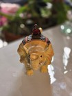 Mtn Elephant Teapot Figurine Trinket Box W  Chain   Removable Rider Lid