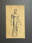Charcoal Drawing  1   Male Nude Study  Vintage  20th