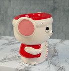 Vintage Lefton China Christmas Mouse Ceramic Votive Candle Holder Korea Made