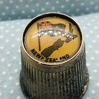 New Zealand Souvenir Metal Thimble W  Flag