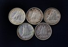 Five Canadian Dimes 80  Silver