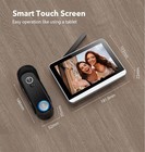 Wireless Video Doorbell Intercom System  Smart Doorbell Camera With Monitor     