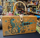 Collins Of Texas Original Box Bag  gifts From The Sea  Box Purse Handbag Vintage