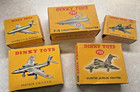 1950s Dinky Toys Military Jet Airplanes Original Boxes Lot Of 5 England - Nice 