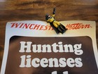 Vintage Winchester Hunting License Sold Here Store Display Poster Sign