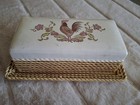 Vintage Modern Farmhouse Rooster Butter Dish Hand Painted Japan 1960s