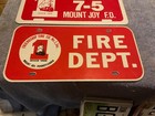 Mount Joy Pennsylvania Fire Department Plastic License Plate Lot Of 2