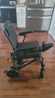 Electric Foldable Power Wheelchair Joystick Control Padded Armrest Black