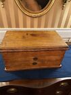 Solid Oak Antique Spool Cabinet With Lift Top