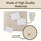 White Burlap Criss-cross Twine Bulletin Picture Memo Board 19 75 