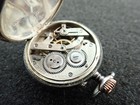 Vintage 33mm Swiss Pin Set Pocket Watch -  935 Silver Case - Running 