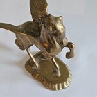 Vintage Mid Century Modern Solid Brass Pegasus Winged Flying Horse Mcm