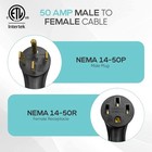 Sbb 50-amp 25ft Extension Cord For Rv And Ev  4-prong 250-volt  Nema 14-50p T   