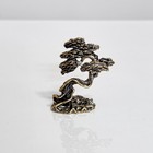 Vintage Japanese Brass Bonsai Tree Figurine Gold Bronze Zen Miniature Decor