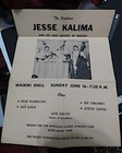 Rare 1950 Or 1960 s Poster  Jesse Kalima  Waikiki Shell  Benefit Athletic Club