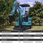 New Kubota Engine Hydraulic Crawler Mini Excavator 1 8ton Hydraulic Thumb Clamp