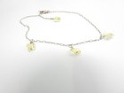 Artisan Sterling Made With Yellow Swarovski Butterfly Crystal Anklet Vintage
