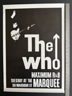 The Who    maximum R b    Live At The Marquee Poster Over 30 Years Old 