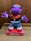 Gemmy Animated Dancing Frog Plush Hip Hop Rapper Red Black Hoodie Jeans Chain 10