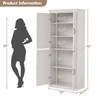 70  Cupboard Freestanding Kitchen Pantry Storage Cabinet With Doors And Shelves