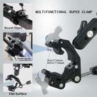 Double Super Clamp Camera Mount With Magic Arm Desk Studio Light Holder Ball    