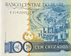 Brazil 100 Cruzados Unc Banknote Juscelino Kubitschek Brazilian Currency